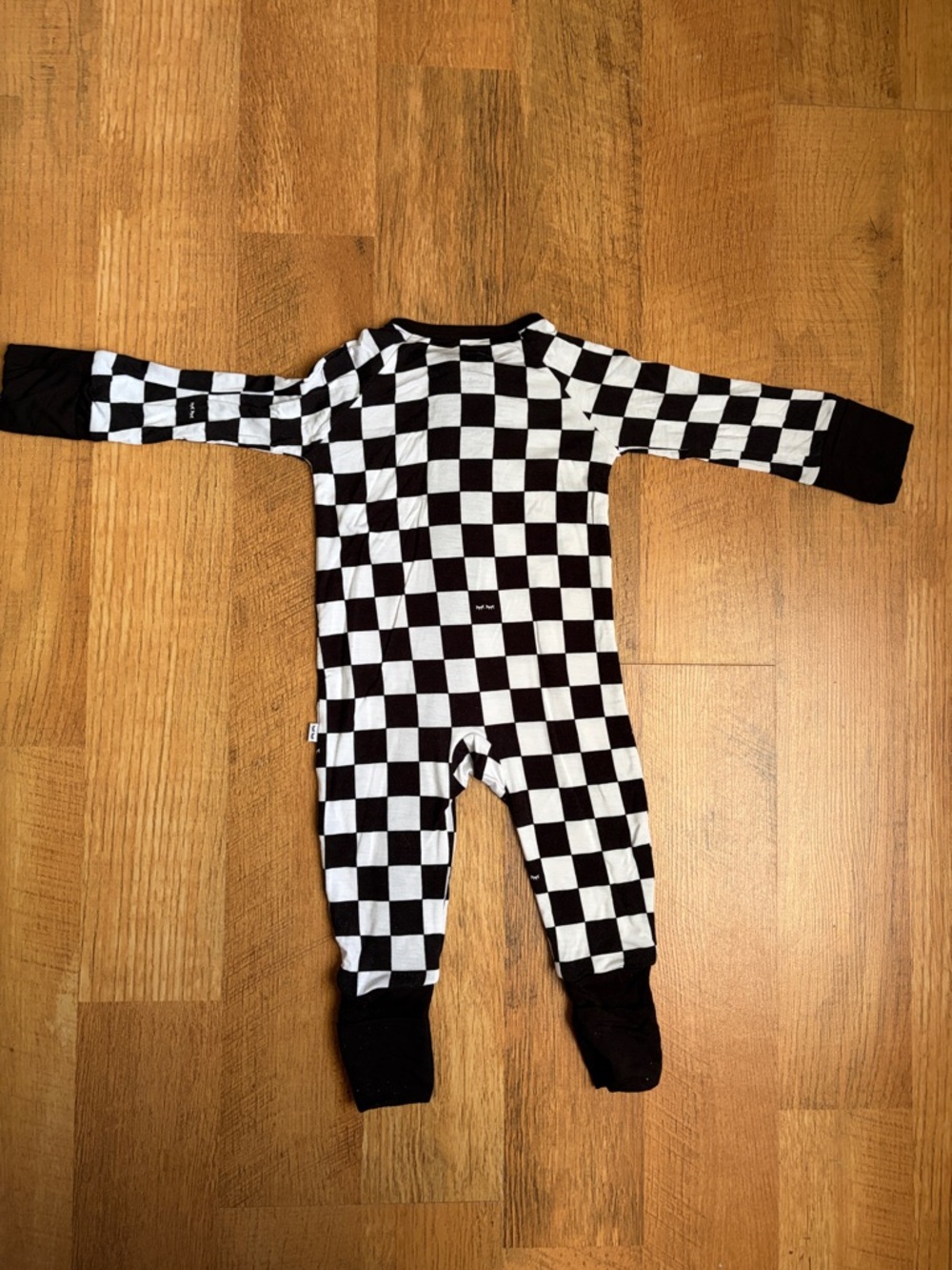 Little Sleepies Black & White Cool Checks Zippy 0-3M - Picture 6 of 7